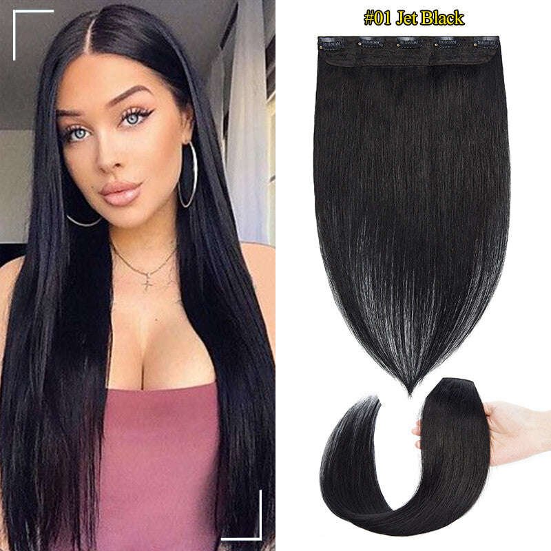 Thick Clip-In Human Hair Extensions - Full Head Weft, Remy Hair