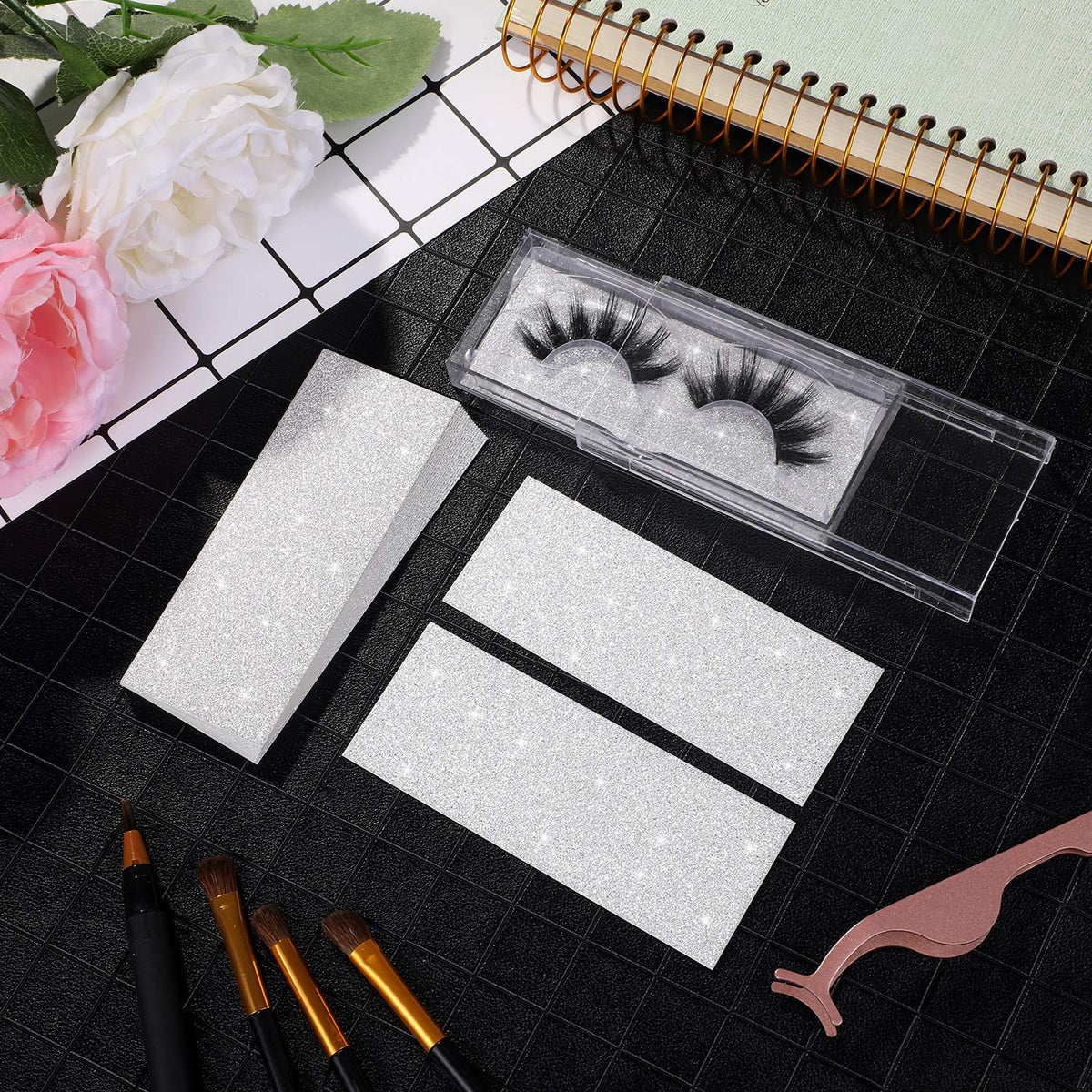50 Pieces Eyelash Storage Box Inserts for False Lash Cases