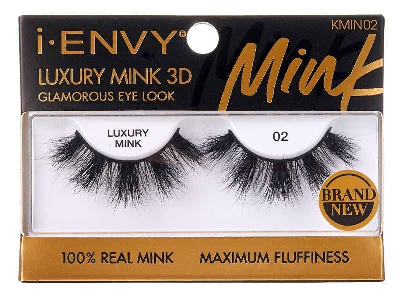 (3 Pack) Mink False Eyelashes 3D Fluffy Lashes Natural Curl #02