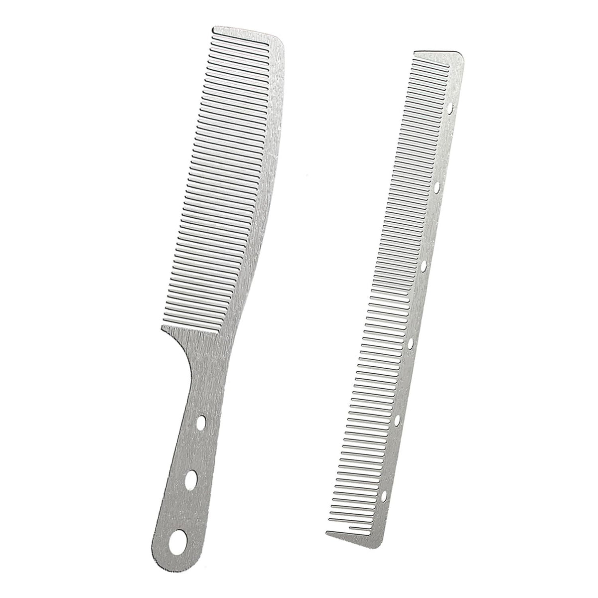 Professional Stainless Steel Fine Tooth Comb Set - Anti-Static, Heat Resistant, Durable Hair Combs for Men & Women