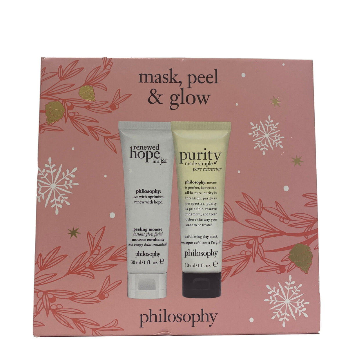 Skincare Mask & Peel Set - Travel Gift Kit with Purity & Peeling Mousse