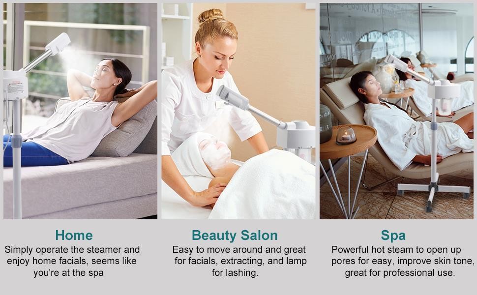 Professional Facial Steamer with Ozone & Lamp
