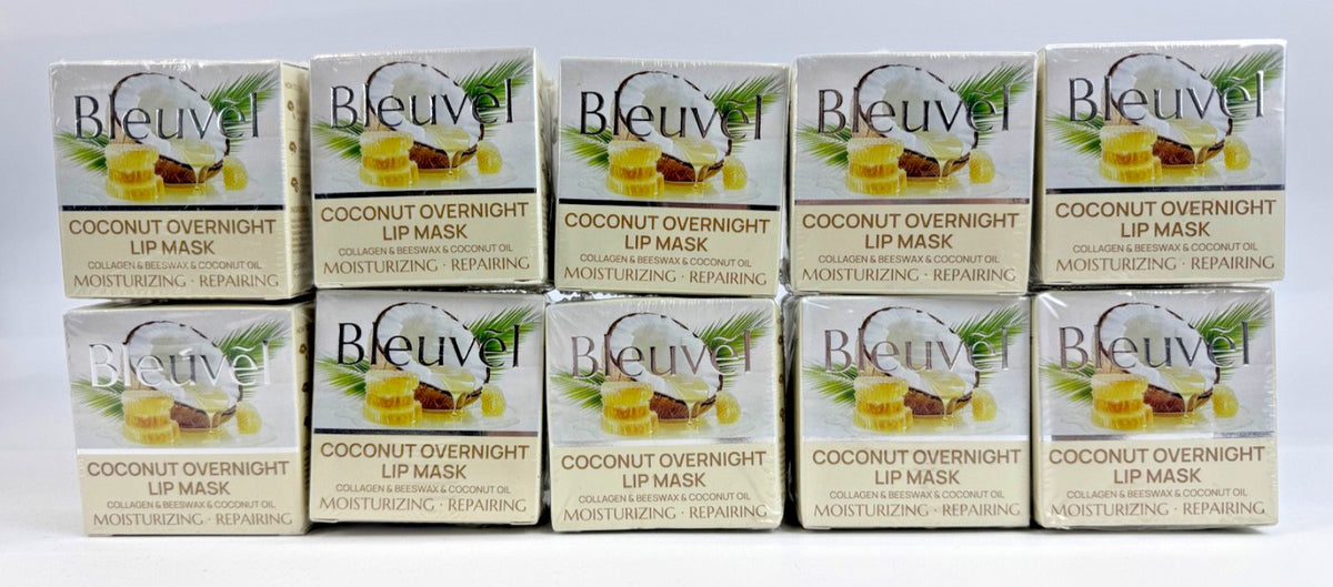 Coconut Overnight Lip Mask 10 Pack - Moisturizing & Repairing Lip Treatment