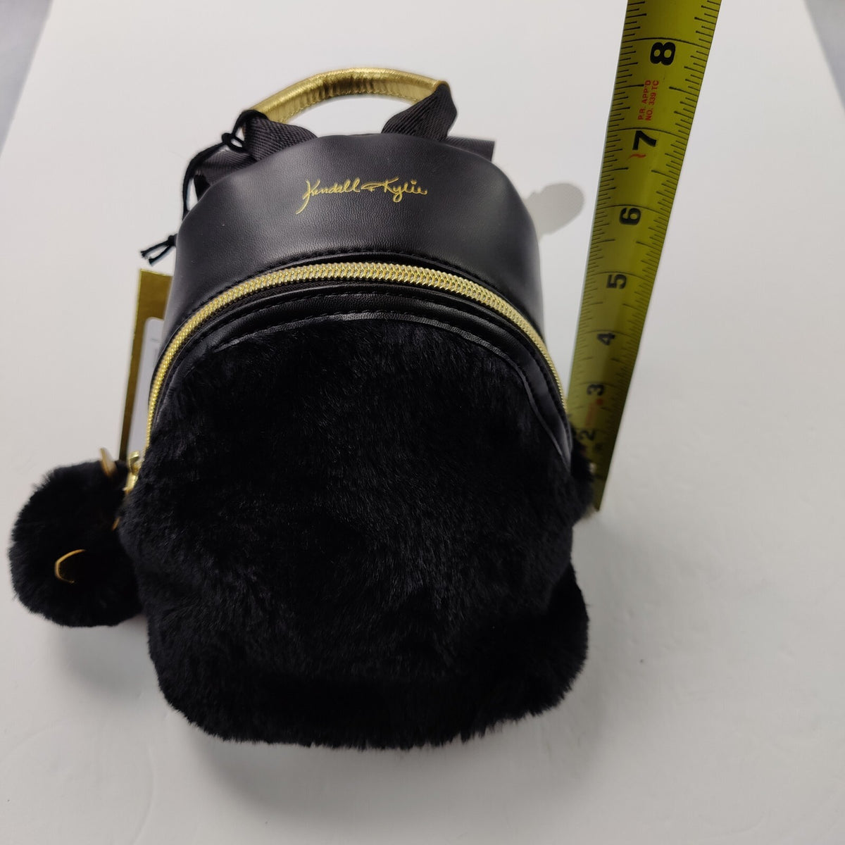 Mini Black Cat Backpack Bag - Faux Fur Accessory NWT