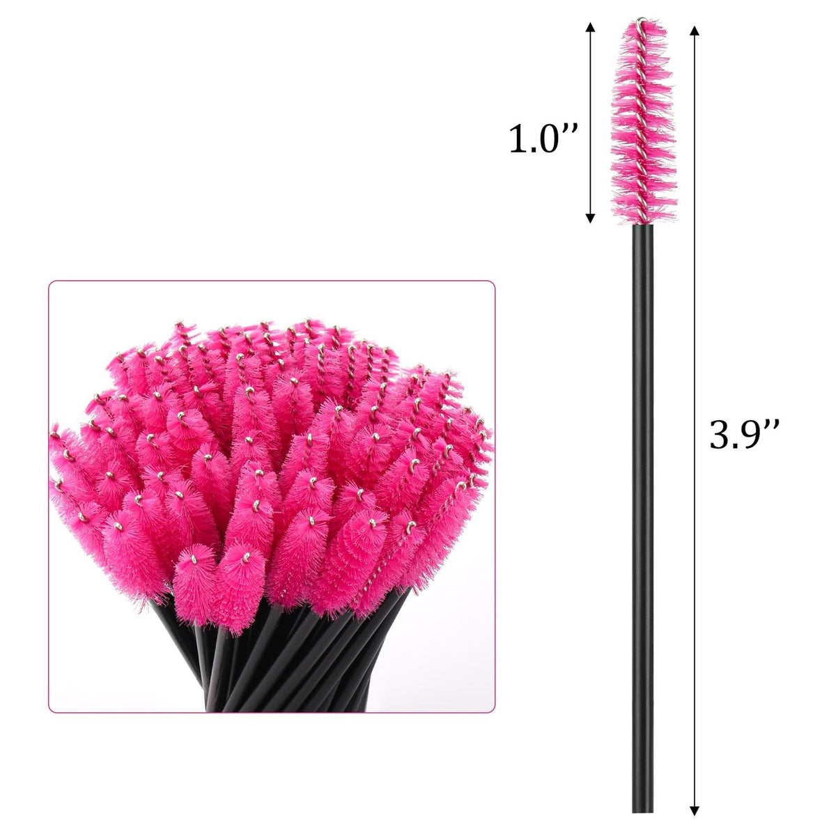 Disposable Mascara Wands 500 Pack for Eyelash Separation & Extension