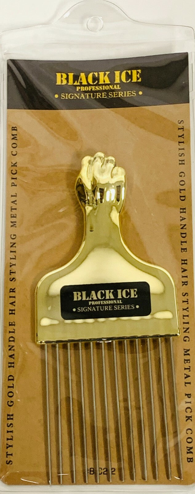 Metal Pick Comb with Fist Handle - Professional Salon & Barber Use - Multiple Styles