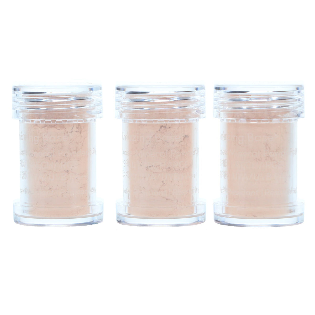Mineral Foundation Refill Pack for Loose Powder Makeup - Light Beige, 3 Pack