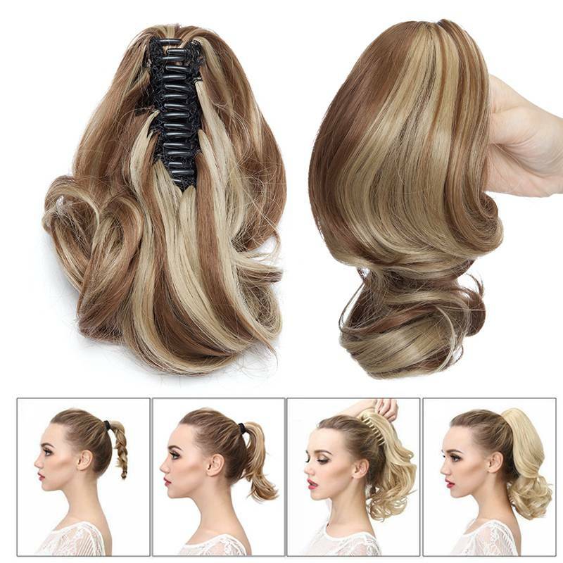 30-Inch Fluffy Ponytail Hair Extension with Claw Clip - Straight & Wave Styles