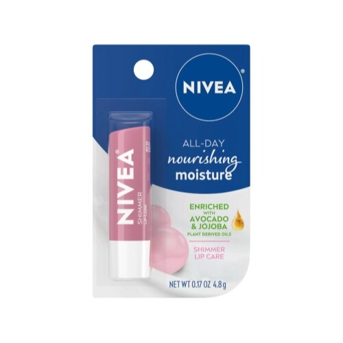 Nivea Lip Balm Set - Nourishing Shimmer Lip Care, Mineral Oil Free, 6 Pack