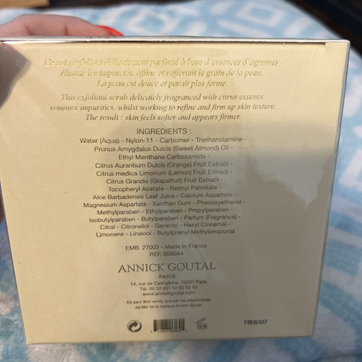 Annick Goutal Eau D’Hadrien perfumed BODY SCRUB! 6.7 Oz EXTREMELY