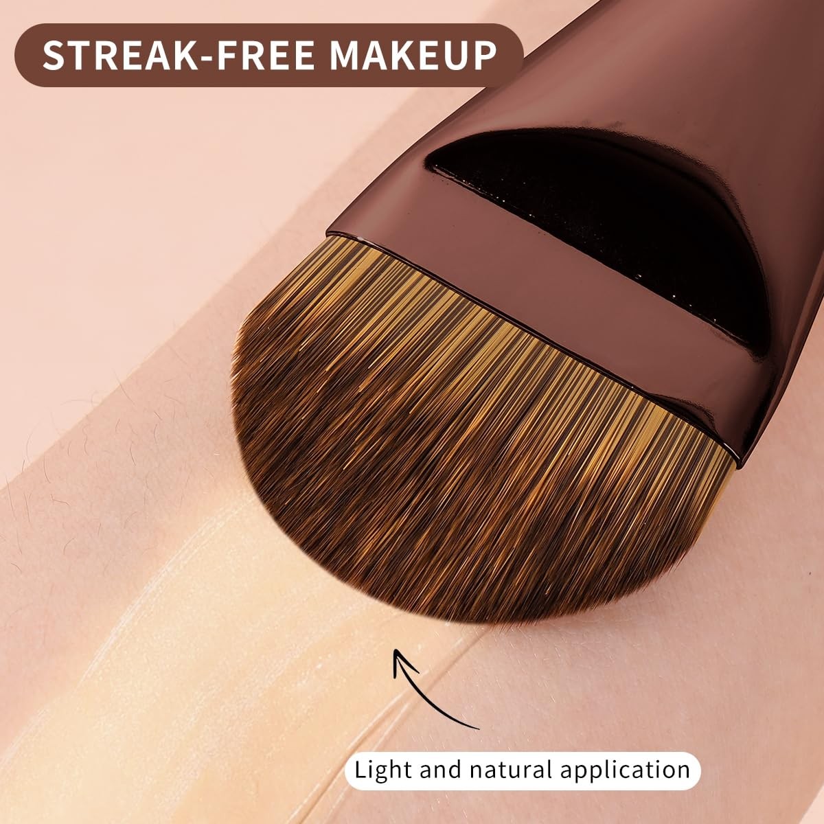Foundation Makeup Brush Set - Double-Ended Kabuki & Face Brushes, 5 Pieces