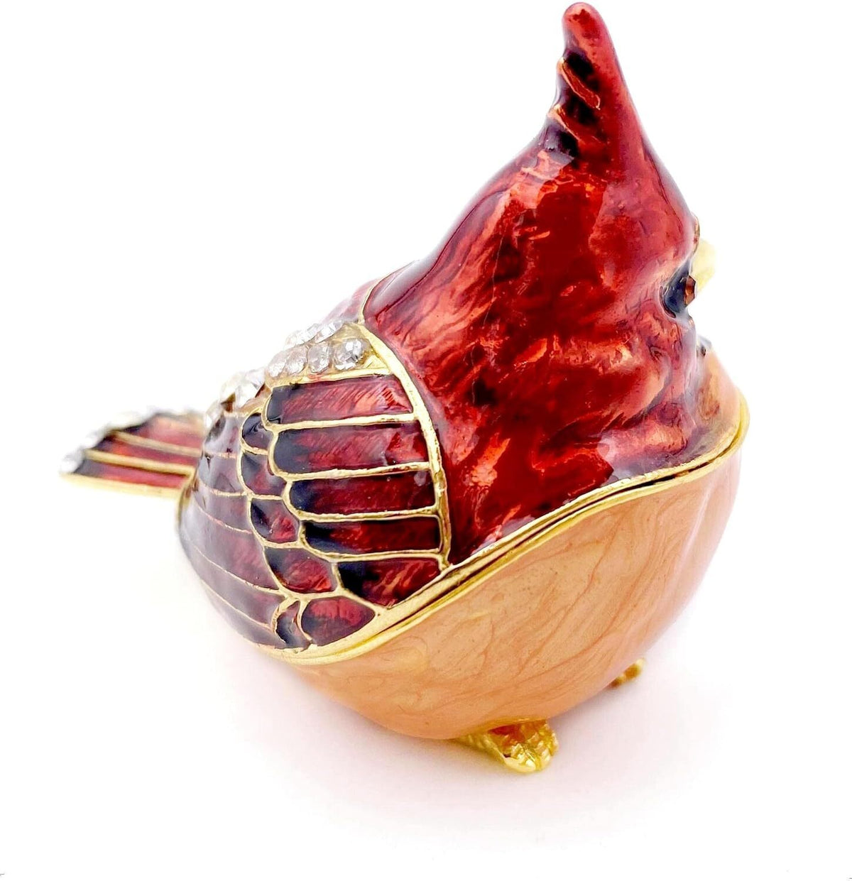 Elegant Cardinal Bird Jewelry Trinket Box - Keepsake Gift for Women & Girls