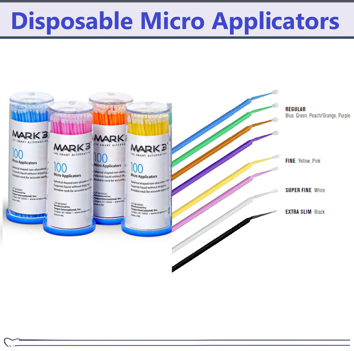 Microbrush Applicator Tips - Disposable Dental Micro Applicators for Precision Use