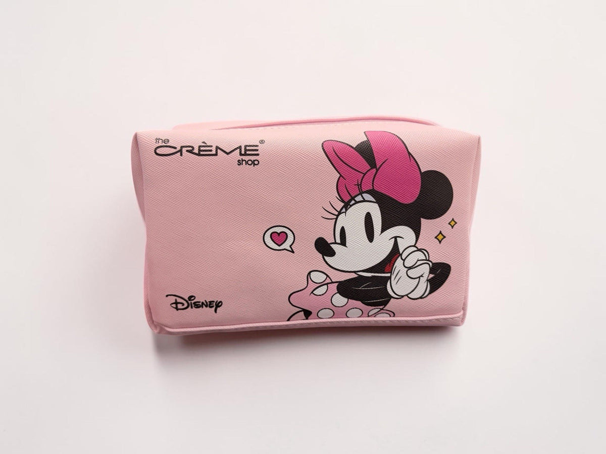 Makeup Bag Set with Minnie Mouse Press-On Nails & Spa Headband - 3 Pc