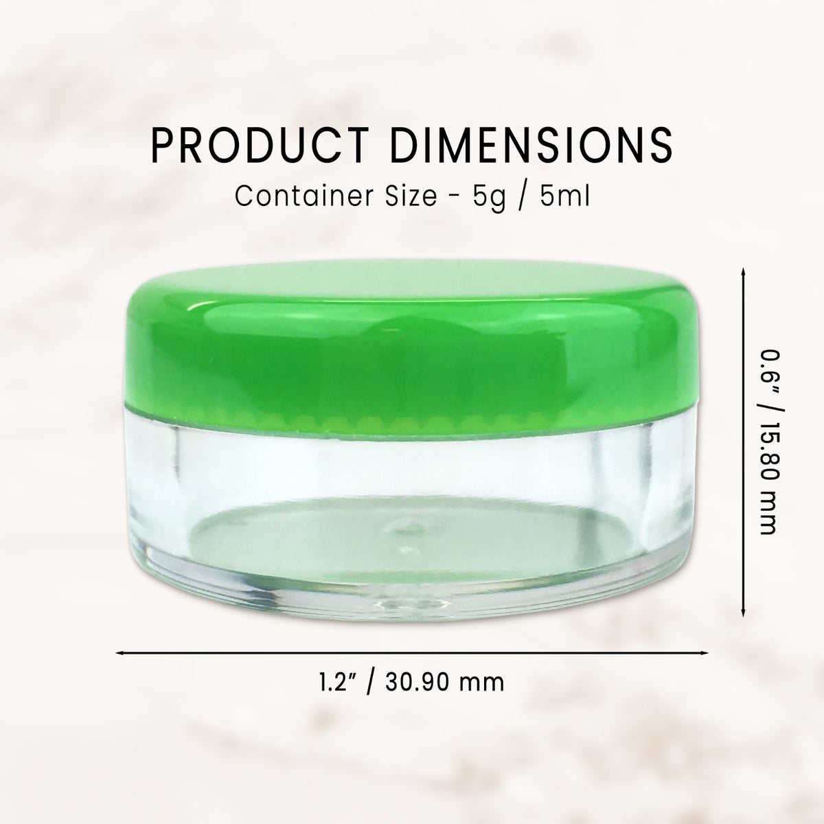 200 Pack 5ml Plastic Makeup Sample Jars - Cosmetic Lotion Containers