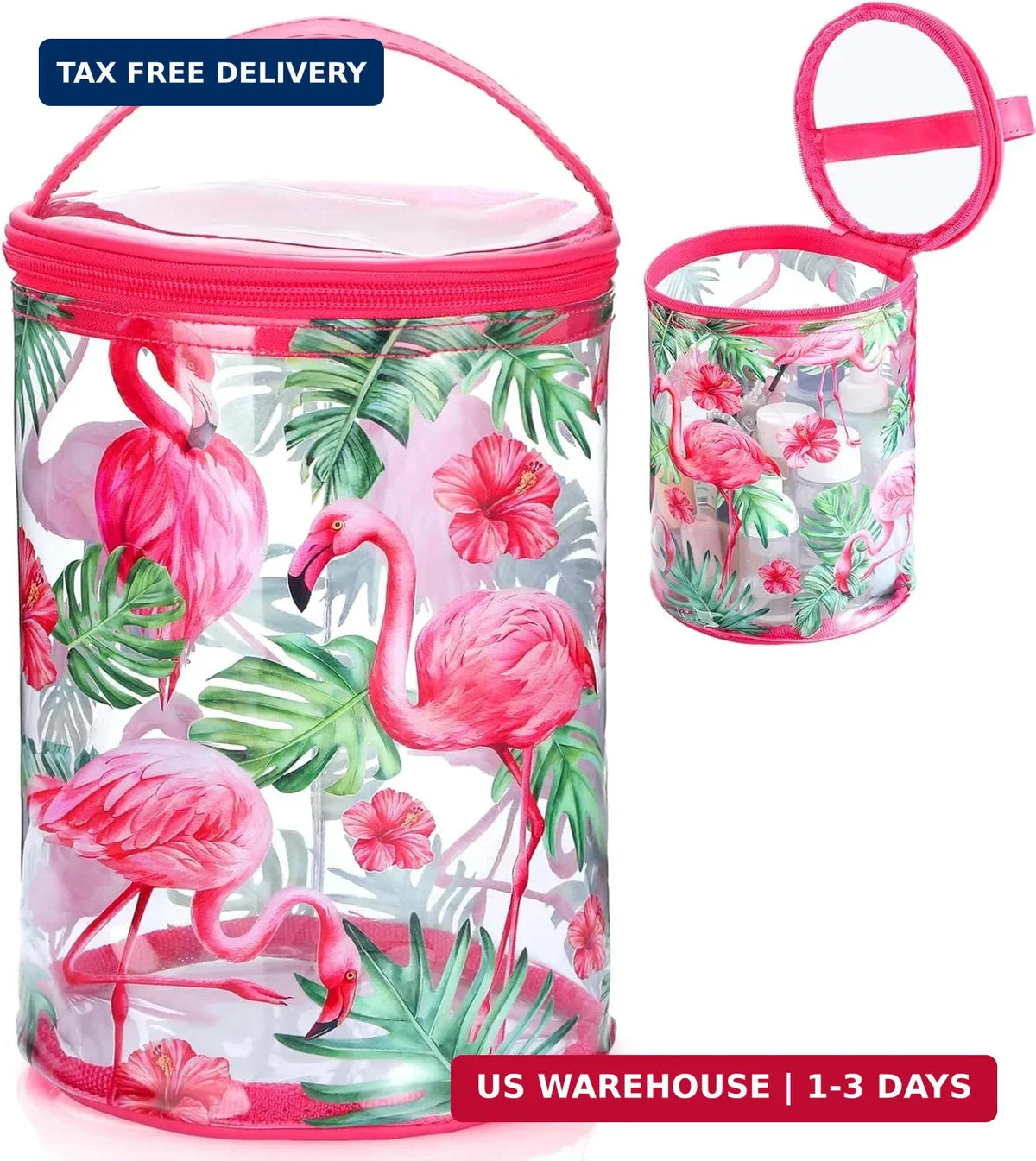 Travel Toiletry Bag - Clear Waterproof Lotion & Sunscreen Organizer