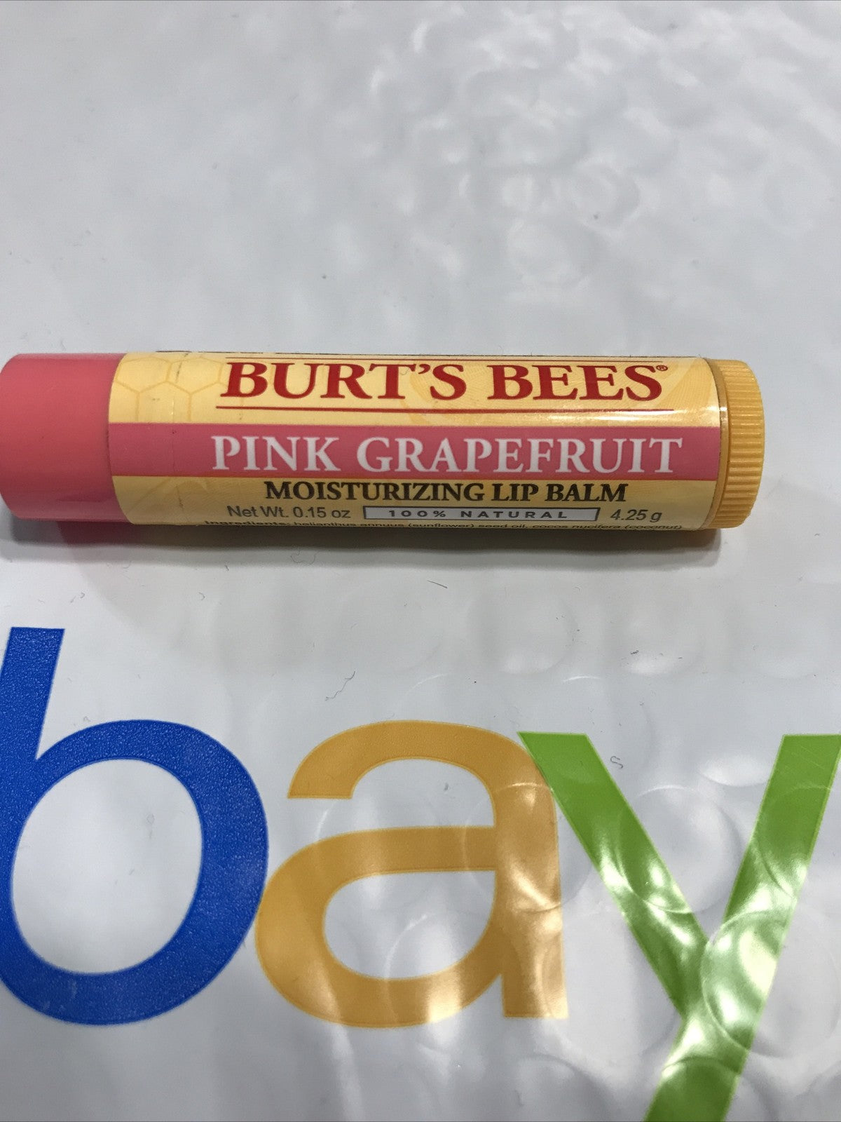 Moisturizing Lip Balm with Pink Grapefruit - Sealed, Natural Flavor