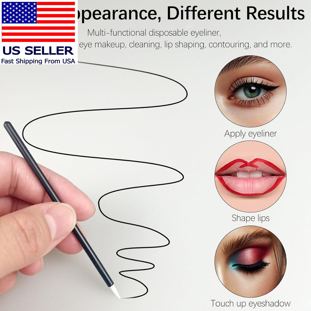 Disposable Eyeliner Brushes 100PCS Soft Precision Makeup Tools