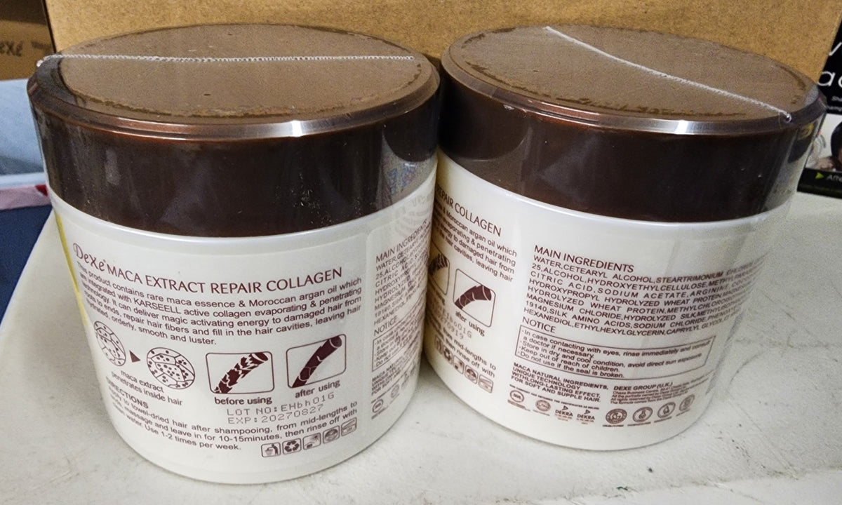 2-Pack Collagen Hair Mask with Maca Extract & Argan Oil for Damaged Hair 1000ml