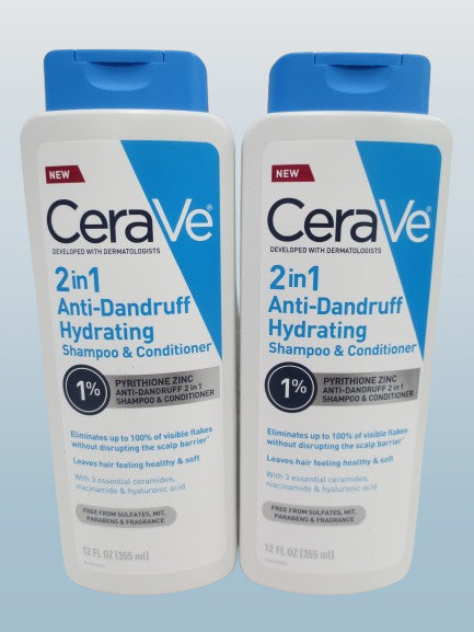 Hydrating Anti-Dandruff Shampoo & Conditioner Set - 12 oz 2-Pack