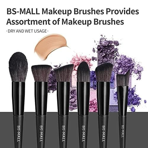 18-Piece Synthetic Makeup Brush Set with Black Travel Case for Flawless Application