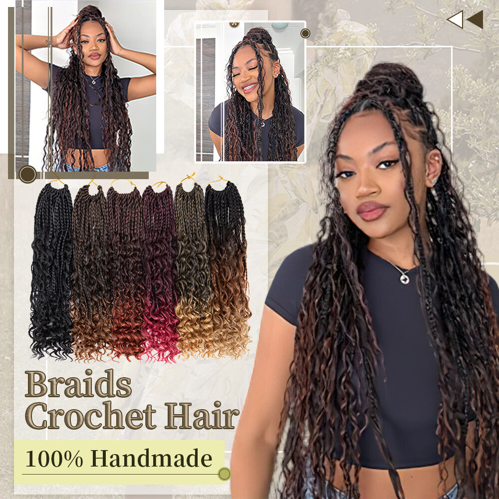 Wavy Double Ended Dreadlock Extensions with Curly Ends for Women