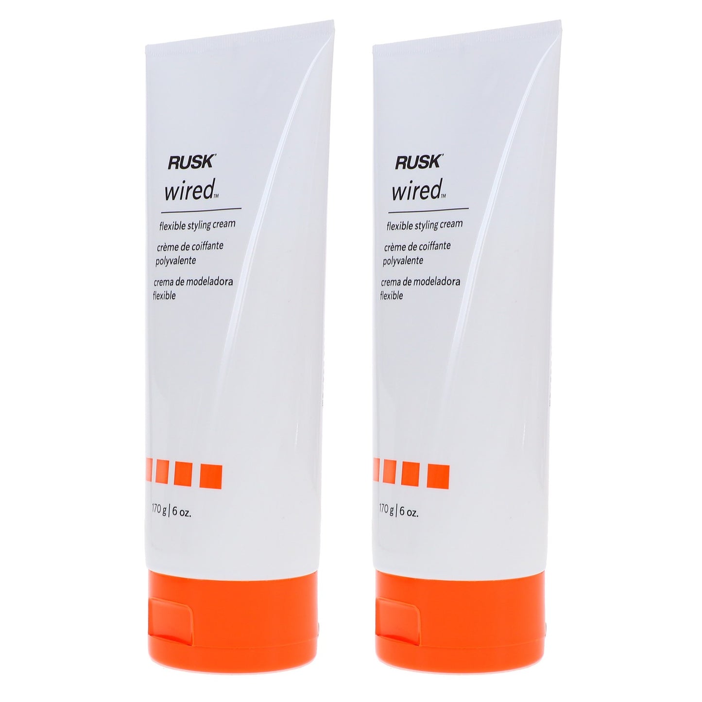 Rusk Wired Styling Cream 6 oz - 2 Pack for Flexible Hair Texture & Shine