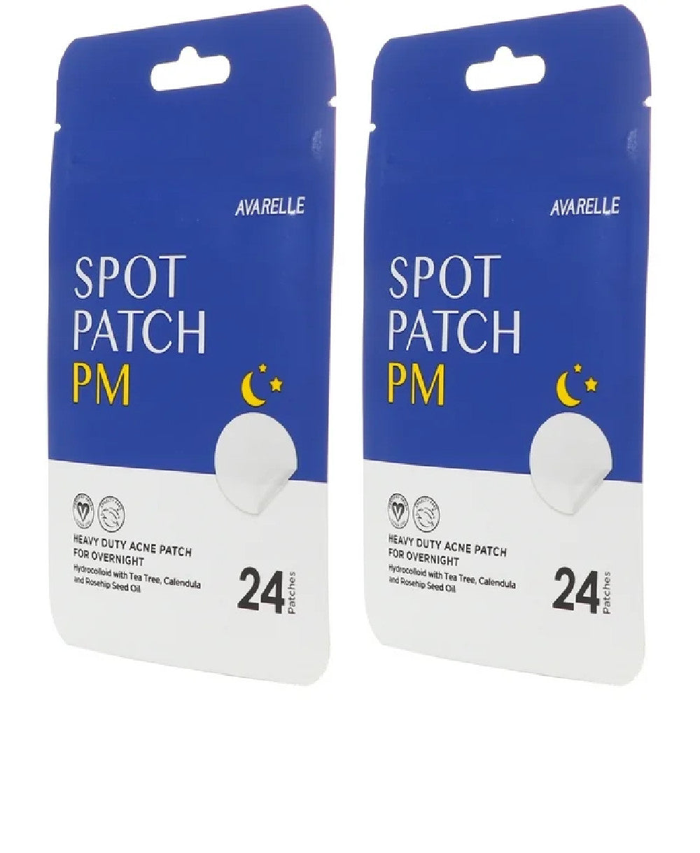 Acne Spot Patches - 24 Round Hydrocolloid Pimple Treatment for Face, 2 Pack