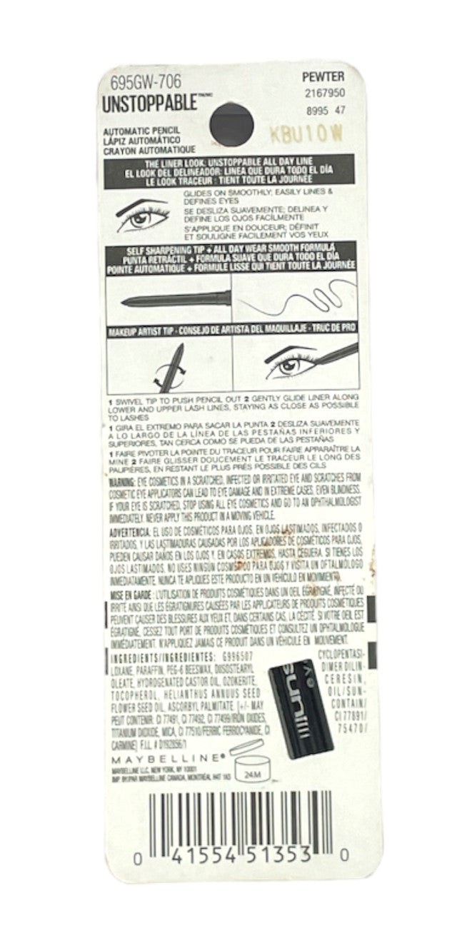 Maybelline Waterproof Automatic Pencil Eyeliner - Multiple Shades