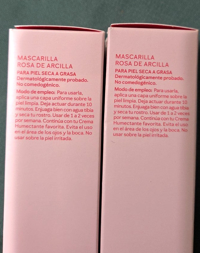 Pink Clay Mask for Dry to Oily Skin, 3oz (Pack of 2)