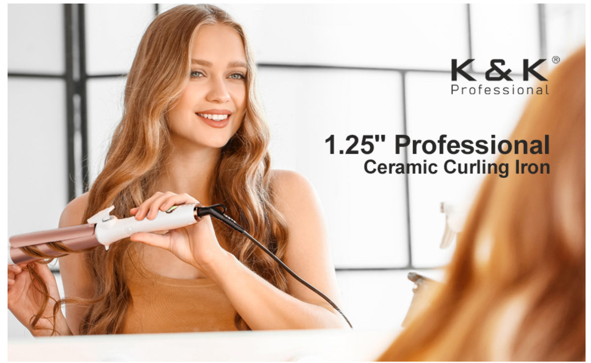 1.25 Inch Curling Wand with Ceramic Coating & Nano Titanium – Fast Heating Hair Curler