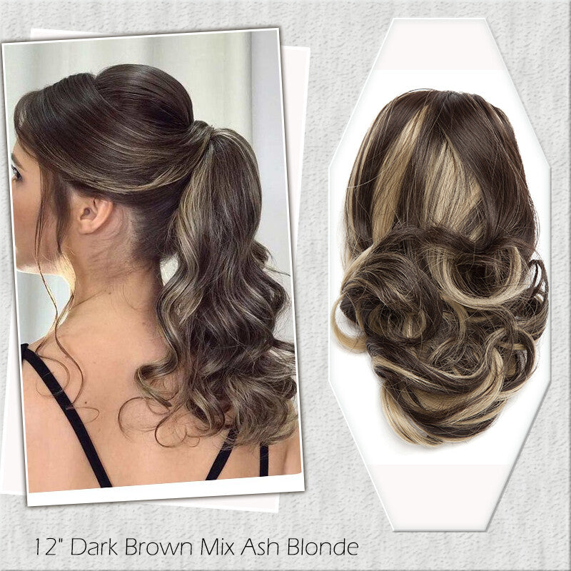 Fake Ponytail Clip-In Hair Extension Thick Natural Look 14 Inches