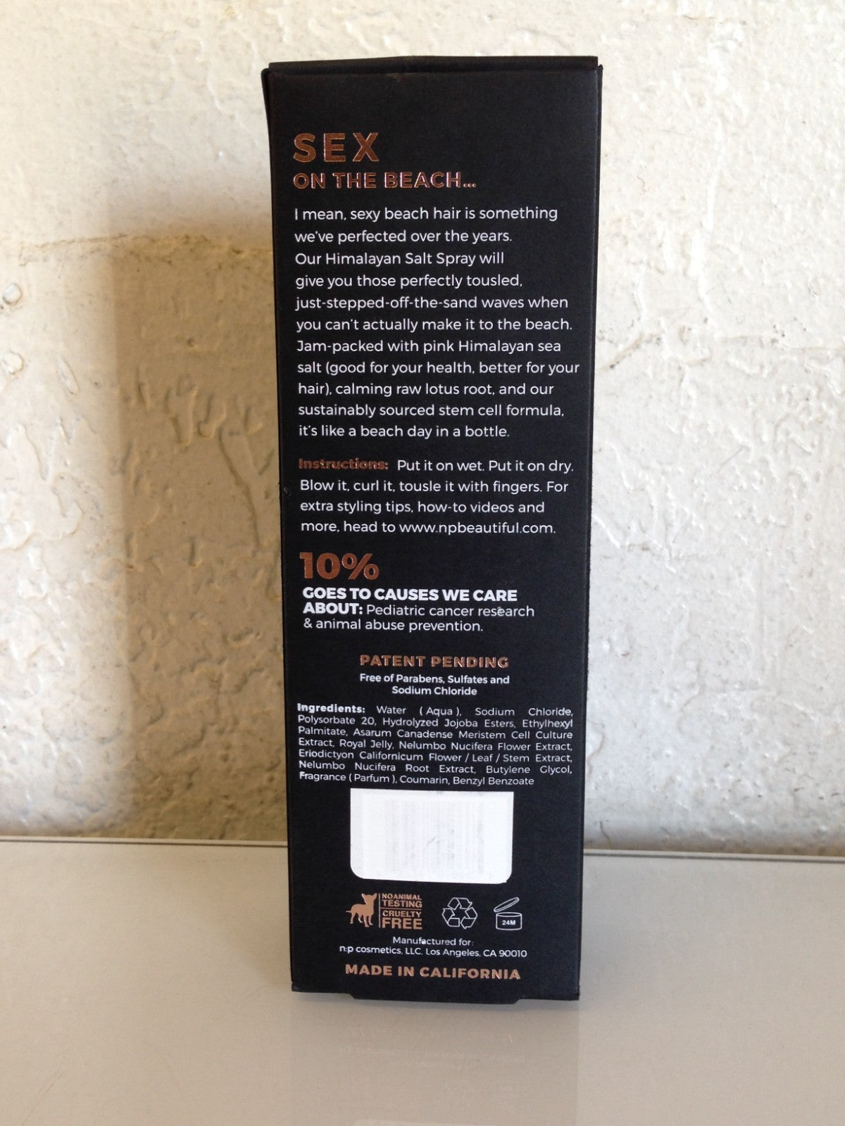 Beach Hair Spray - Texturizing Sea Salt Spray for Voluminous Hair 6.2oz