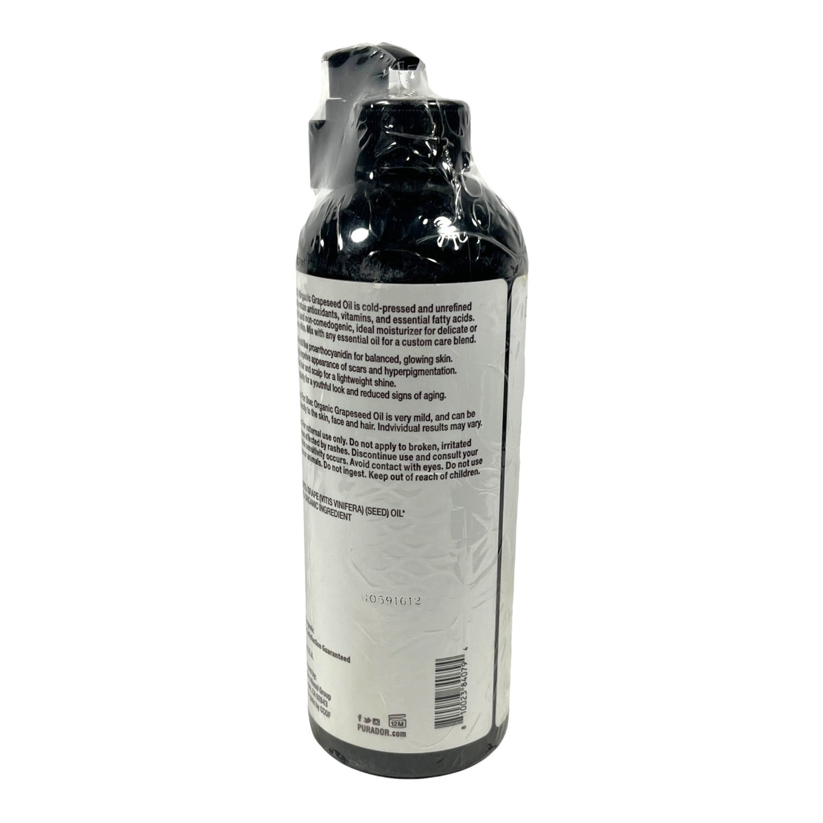 Organic Grapeseed Oil 16oz with Pump - Pure Natural Skin & Hair Moisturizer