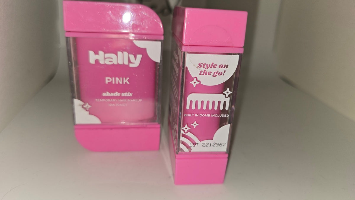 Temporary Hair Color Chalk Stix 2-Pack - Pink with Built-In Comb