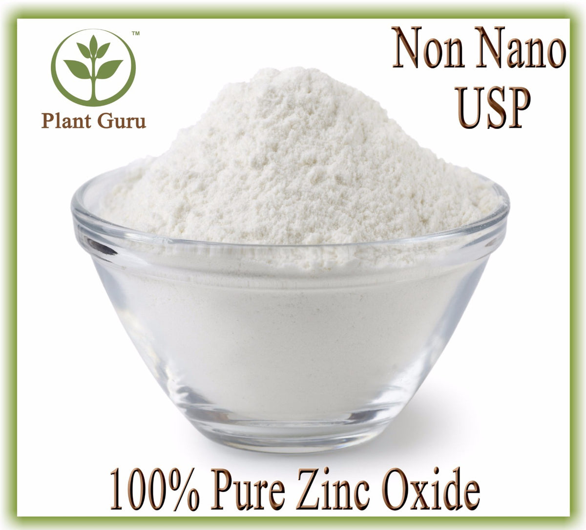 Non-Nano USP Zinc Oxide Powder for Skin Care Sunscreen & Baby Rash - Bulk