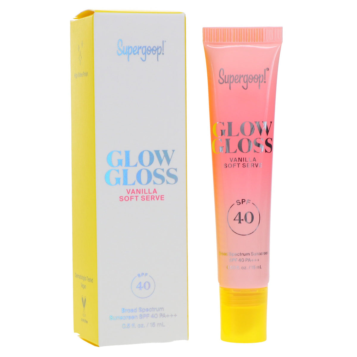 Lip Gloss with SPF 40 - Hydrating Shine and Sun Protection, Vanilla Soft Serve
