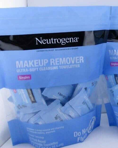 Neutrogena Makeup Remover Wipes - 20 Individually Wrapped Face Cleansing Towelettes