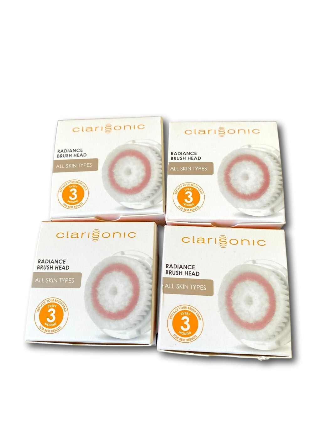 4 Pack Radiance Facial Cleansing Brush Heads for Clarisonic Devices