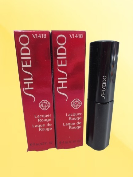 Shiseido Lacquer Rouge Lipstick VI418 - 0.2 oz Set of 2