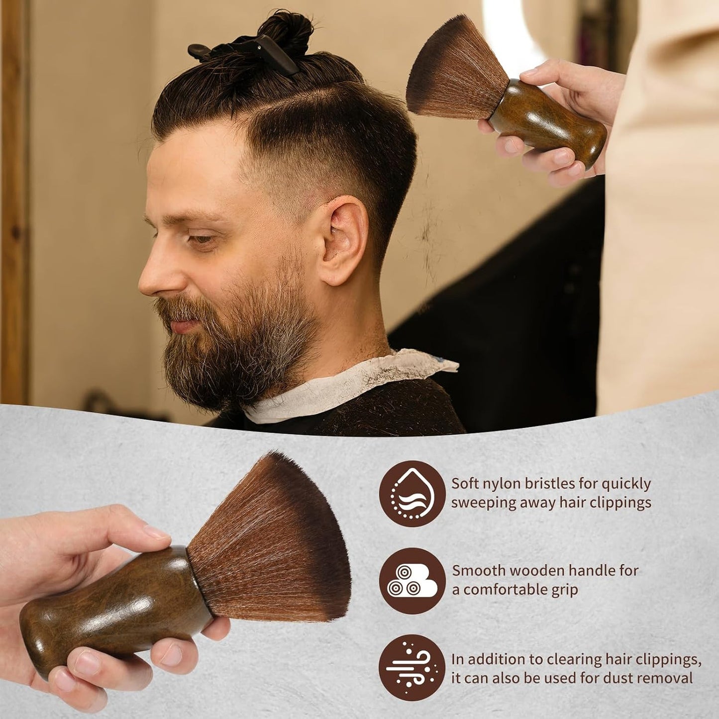 4-in-1 Barber Neck Duster Brush Set Professional Hair Styling & Cleaning Tools
