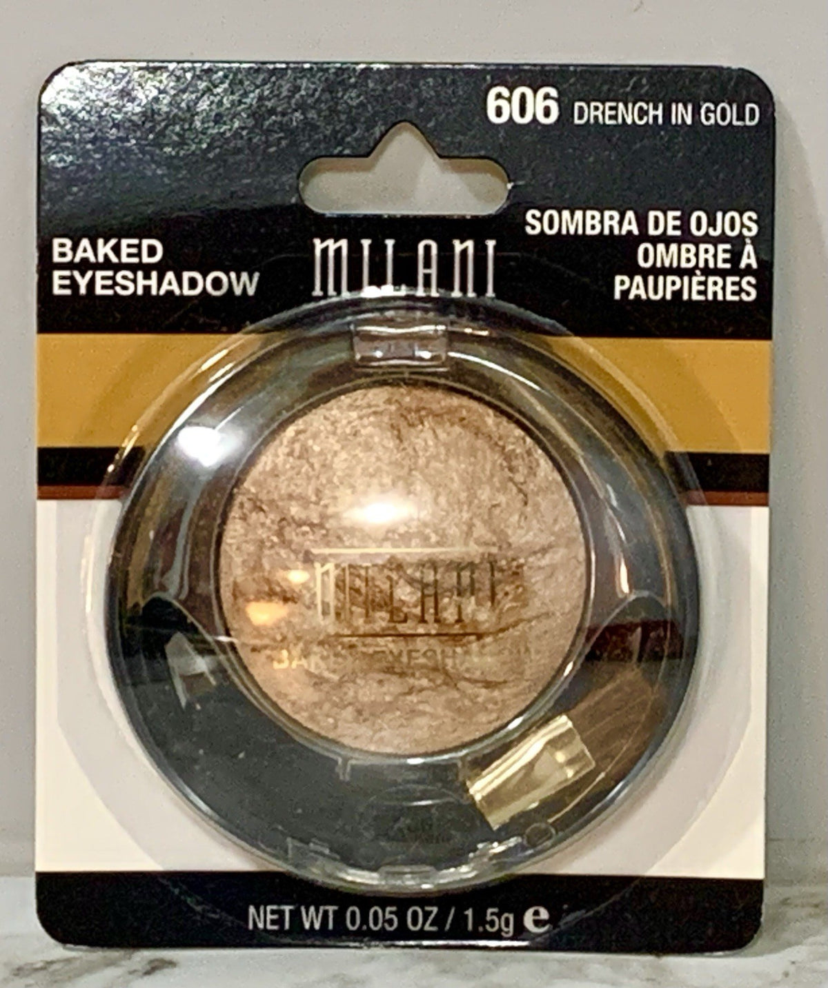 Milani Baked Eyeshadow #606 Drench in Gold - Wet & Dry Single Eyeshadow
