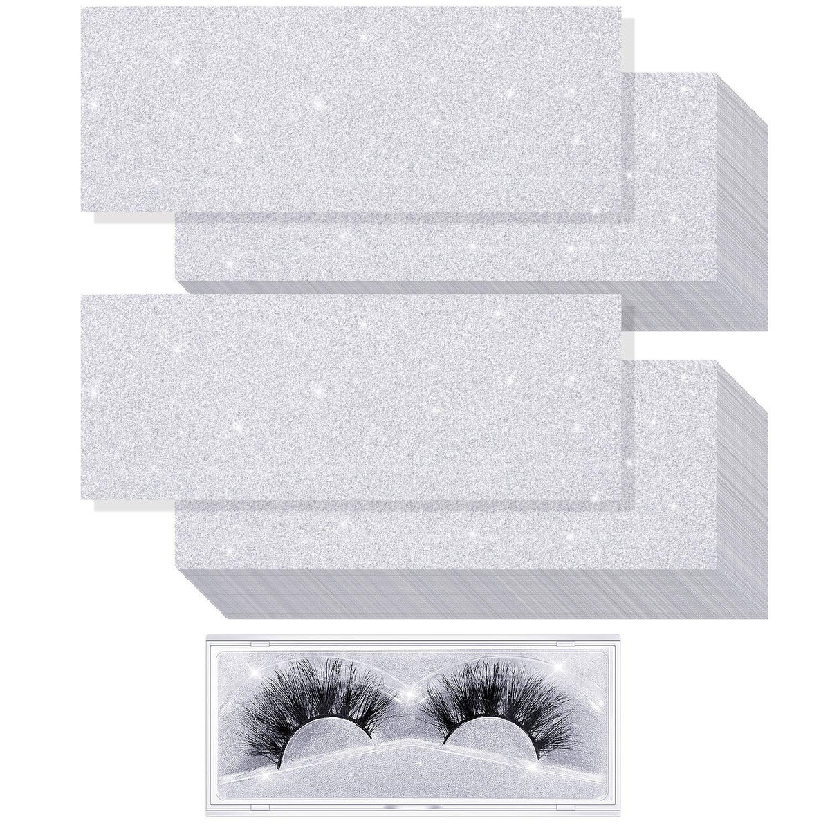 50 Pieces Eyelash Storage Box Inserts for False Lash Cases