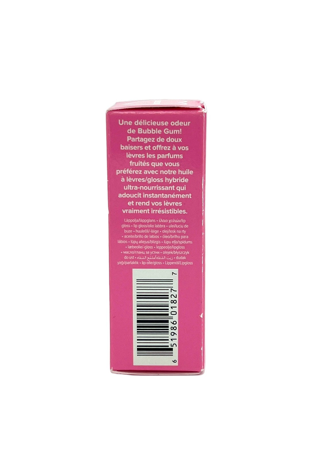 Hydrating Lip Oil Gloss with Shimmer - Bubblegum Flavor, Full Size