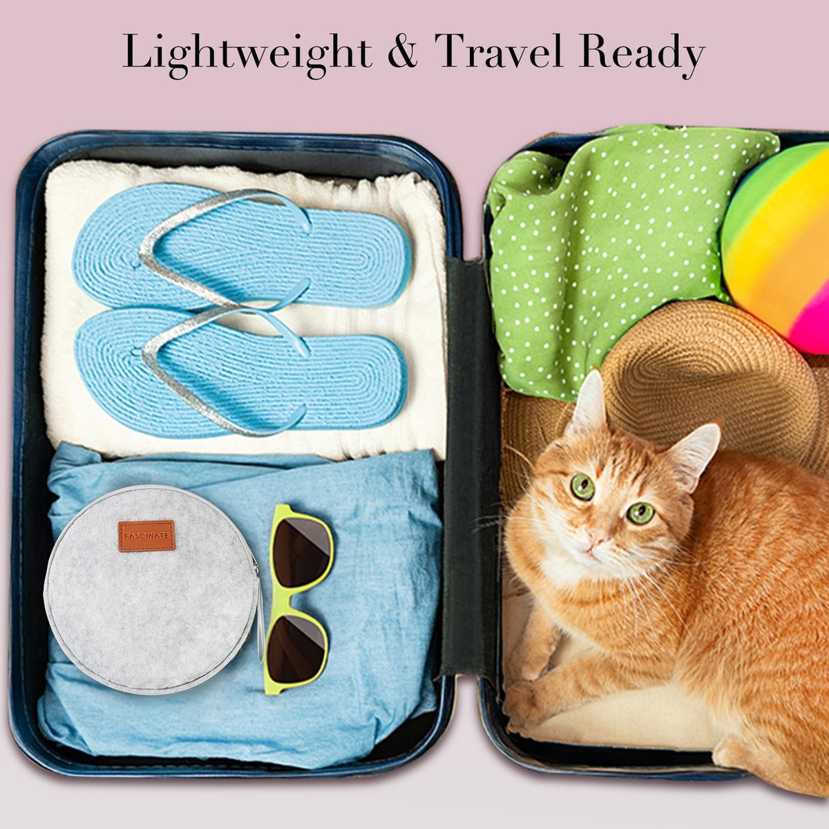 Rechargeable Lighted Travel Makeup Mirror - Double Sided with 3 Light Modes