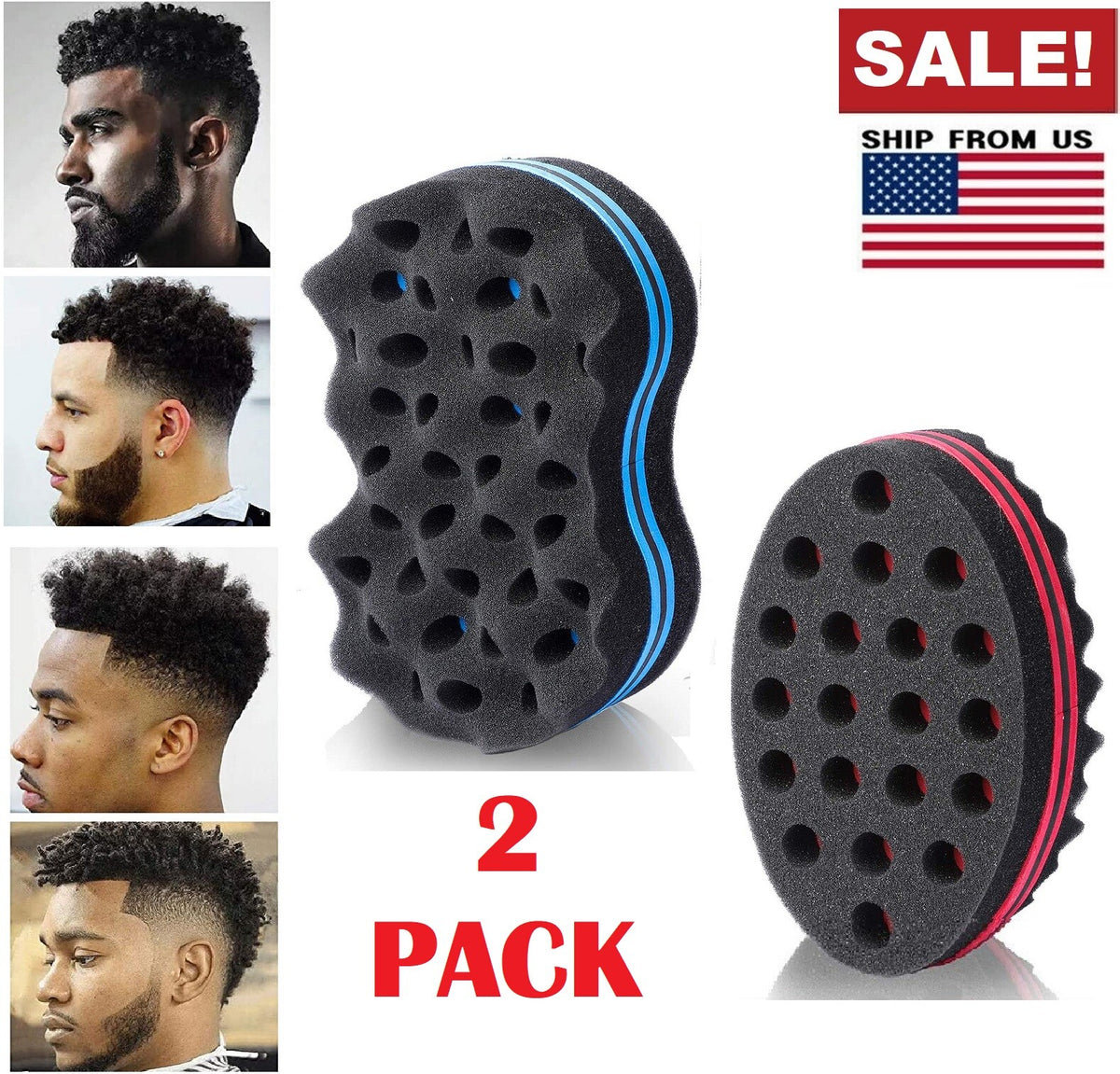 Hair Curling Sponge Set for Twist Dreads Afro Coils - Reusable Hair Styling Tool