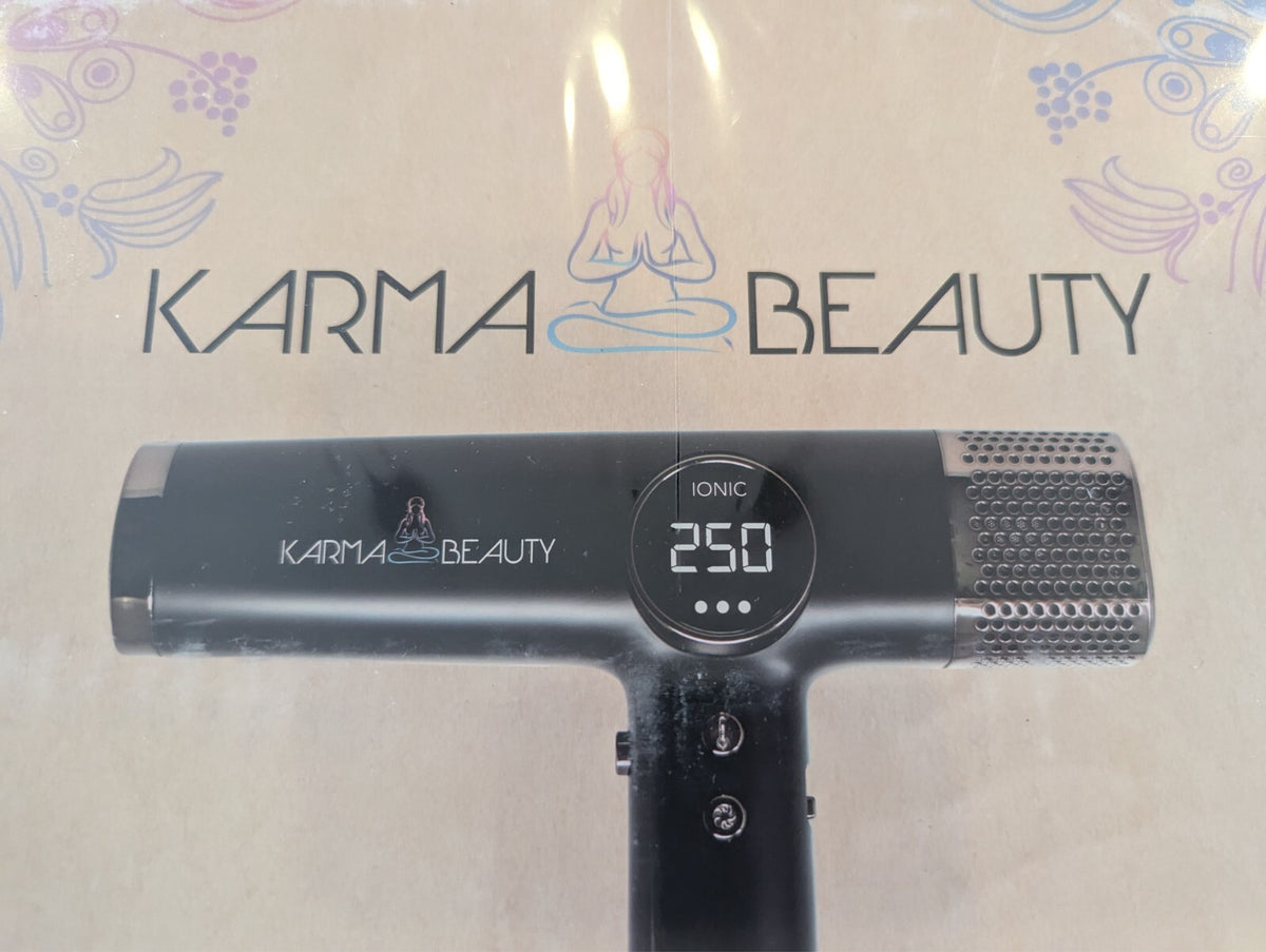 Professional Ionic Digital Hair Dryer - Black, 110,000 RPM, Self-Cleaning