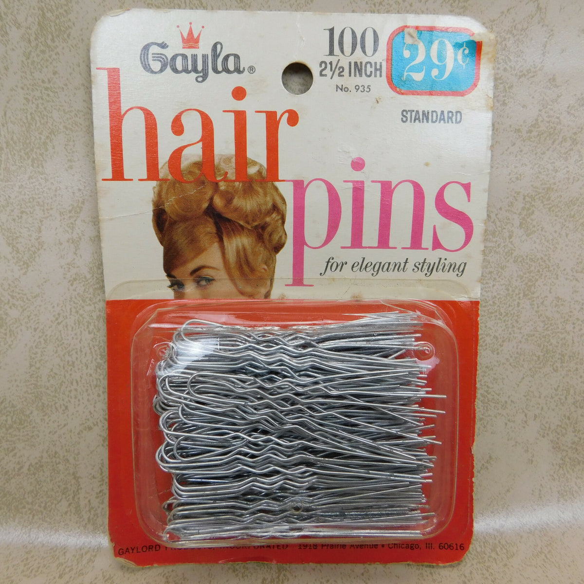 Vintage Gayla Hair Pins 2.5" 100 No. 935 New SEALED