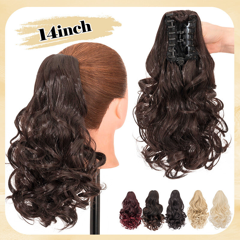 Thick Wavy Claw Clip Ponytail Hair Extension - Natural Look