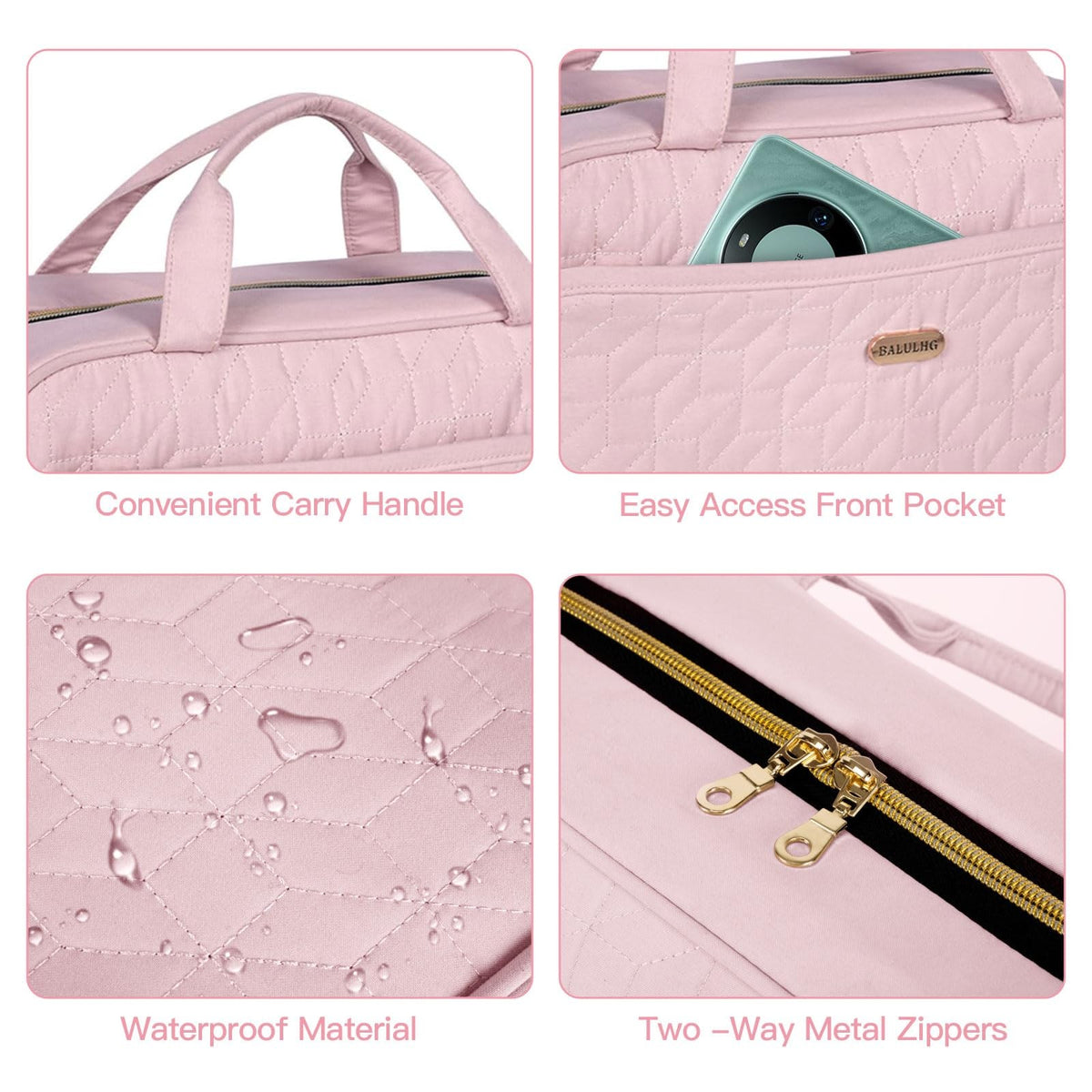 Large Waterproof Travel Toiletry Bag for Women with Hanging Hook Pink Makeup Organizer